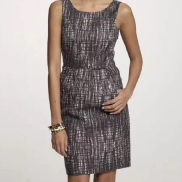 J.Crew Gray and White Tweed Contessa Dress - Picture 5 of 5